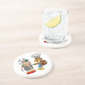 En Grès Dessous de verre de thanksgiving (Côté)