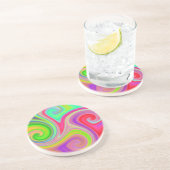 En Grès Dessous de verre de torsion à maillage couleur (Côté)