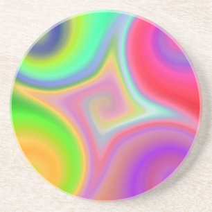En Grès Dessous de verre de torsion à maillage couleur