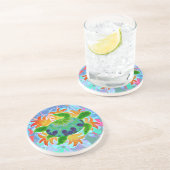 En Grès Dessous de verre de tortue de flamme (Côté)