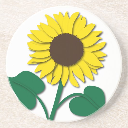 En Grès Dessous de verre de tournesol (Devant)