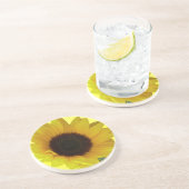 En Grès Dessous de verre de tournesol Dons joyeux de fleur (Côté)