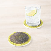 En Grès Dessous de verre de tournesol jaune (Côté)