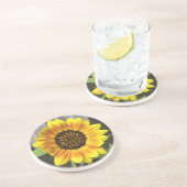 En Grès Dessous de verre de tournesol Sandstone (Côté)