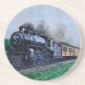 En Grès Dessous de verre de train de vapeur (Devant)