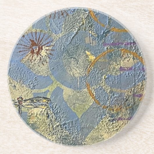 En Grès Dessous de verre de Trivet de libellules (Devant)