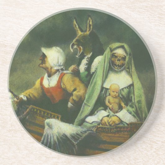 En Grès Dessous de verre de trois sorcières (Devant)