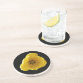 En Grès Dessous de verre de tulipe jaune (Côté)