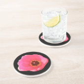 En Grès Dessous de verre de tulipe rose (Côté)