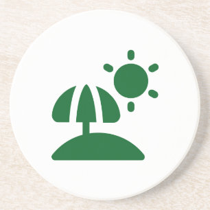 En Grès Dessous de verre de vacances ensoleillé