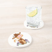 En Grès Dessous de verre de vache caricaturale à mâcher mi (Côté)