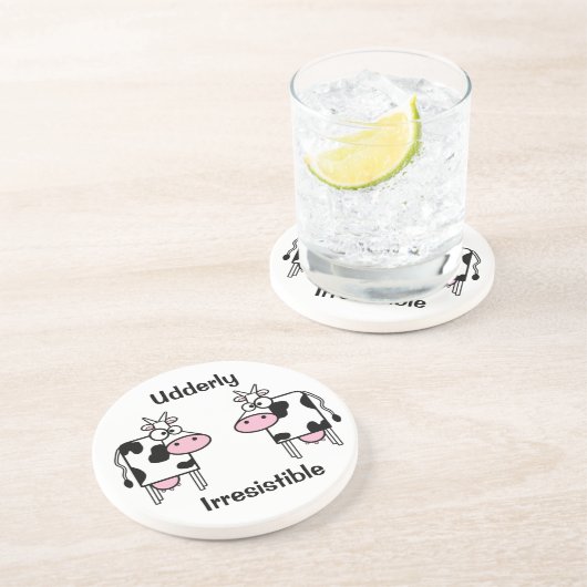 En Grès Dessous de verre de vaches (Côté)