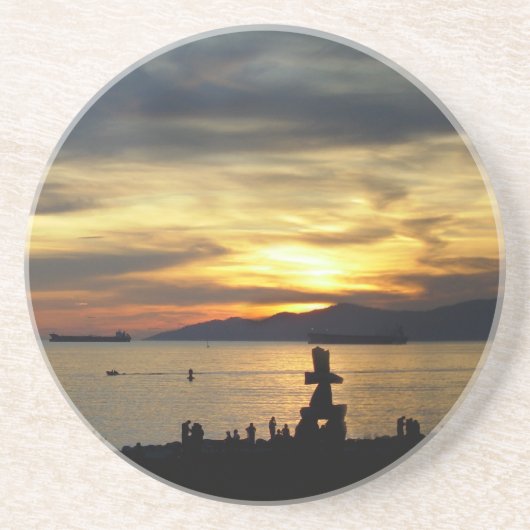 En Grès Dessous de verre de Vancouver Inukshuk Vancouver S (Devant)