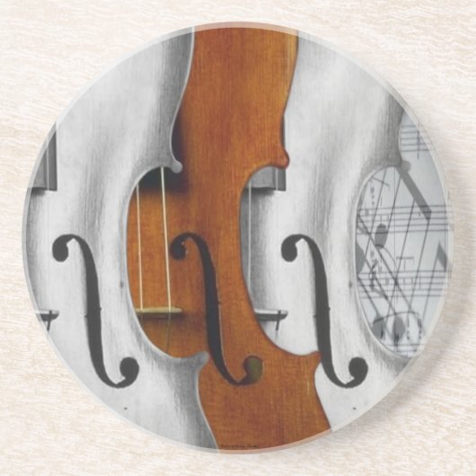 En Grès Dessous de verre de violons (Devant)