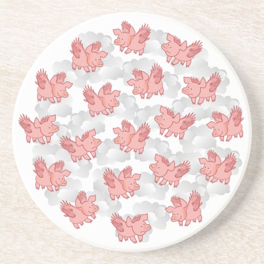 En Grès Dessous de verre de vol de porcs (Devant)