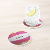En Grès Dessous de verre de volley-ball personnalisable (Côté)
