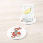 En Grès Dessous de verre de voyage de fève (Côté)