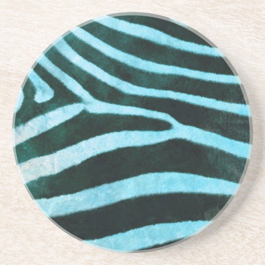 En Grès Dessous de verre de zèbre de turquoise de (Devant)