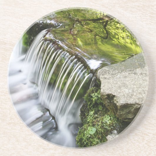 En Grès dessous de verre d'écoulements d'eau (Devant)
