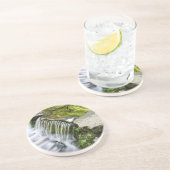 En Grès dessous de verre d'écoulements d'eau (Côté)