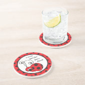 En Grès Dessous de verre décousus de coccinelle d'Itty (Côté)