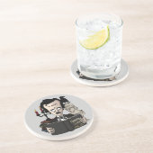 En Grès Dessous de verre d'Edgar Allan Poe (Côté)