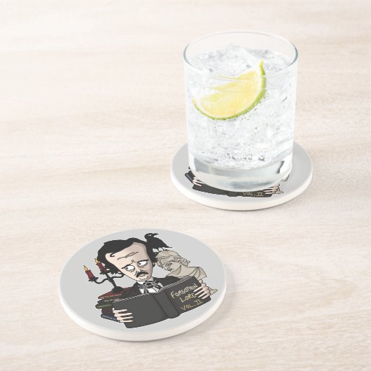 En Grès Dessous de verre d'Edgar Allan Poe (Côté)