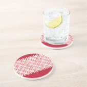 En Grès Dessous de verre d'efficacité de vacances, Rouge (Côté)