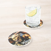 En Grès Dessous de verre démon de l'Enferno Spookhouse Dan (Côté)