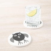 En Grès Dessous de verre déplaisants de la Chouette d'Hall (Côté)