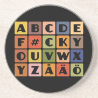 Dessous de verre des alphabets coquins