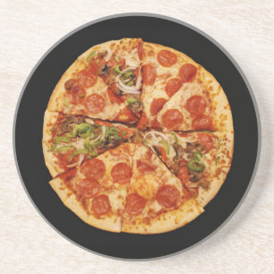 En Grès Dessous de verre des amateurs de pizza