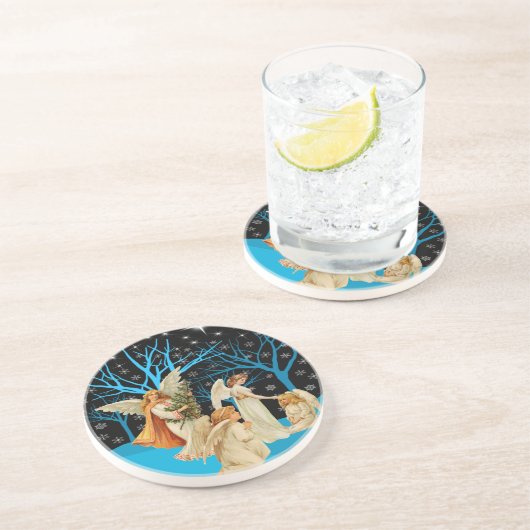 En Grès Dessous de verre des Anges d'hiver (Côté)