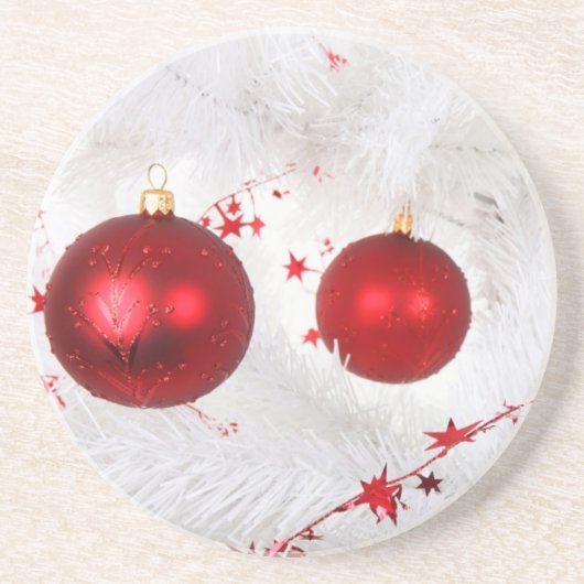 En Grès Dessous de verre des Baubles de Noël (Devant)