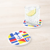 En Grès Dessous de verre des drapeaux maritimes (Côté)