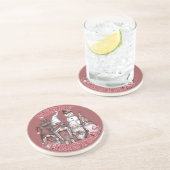 En Grès Dessous de verre des Gnomes de Noël (Côté)