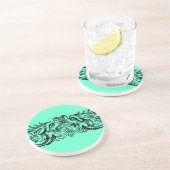 En Grès Dessous de verre des monstres liés (Côté)