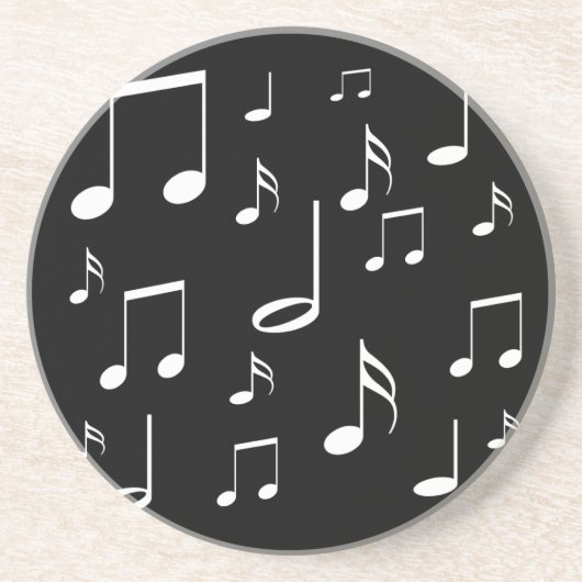 En Grès dessous de verre des notes de musique (Devant)