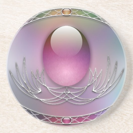 En Grès Dessous de verre des oeufs de Pâques (Devant)