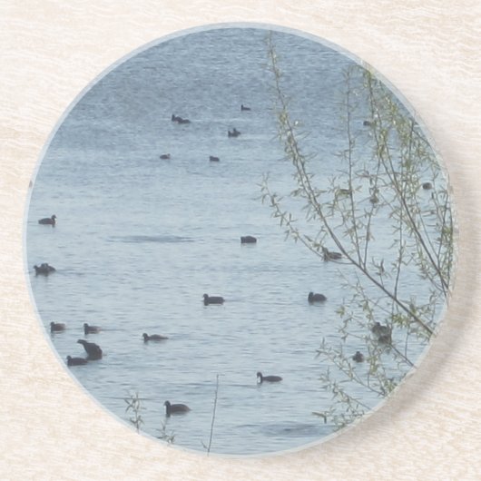 En Grès Dessous de verre des oiseaux du lac (Devant)