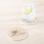 En Grès Dessous de verre des rouleaux de cannelle (Côté)