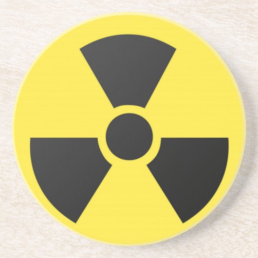 En Grès Dessous de verre des signes radioactifs (Devant)