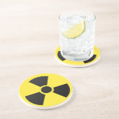 En Grès Dessous de verre des signes radioactifs (Côté)