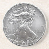 En Grès Dessous de verre Design Silver Eagle (Devant)