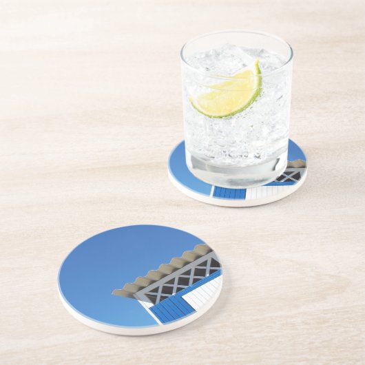 En Grès Dessous de verre d'été (Côté)