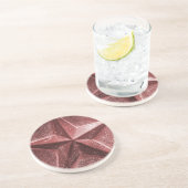 En Grès dessous de verre D'ÉTOILE ROUGE/MAROON (Côté)