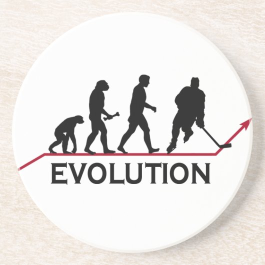 En Grès Dessous de verre d'évolution d'hockey (Devant)