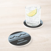 En Grès Dessous de verre d'Halloween Batty, bleu clair (Côté)