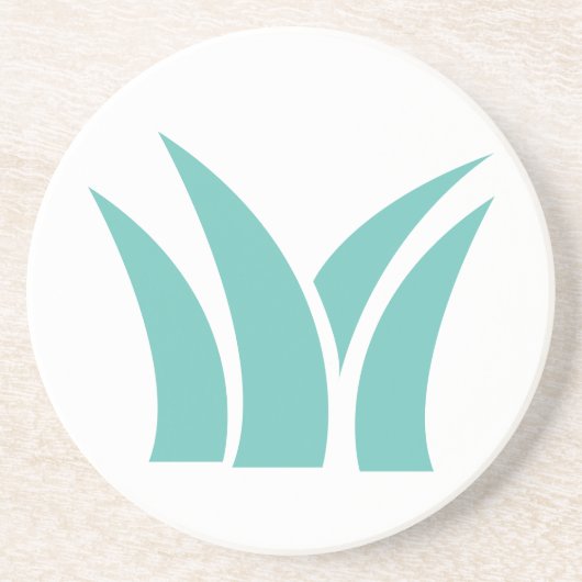 En Grès Dessous de verre d'herbe (Devant)