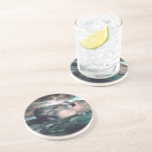 En Grès Dessous de verre d'hippopotame (Côté)